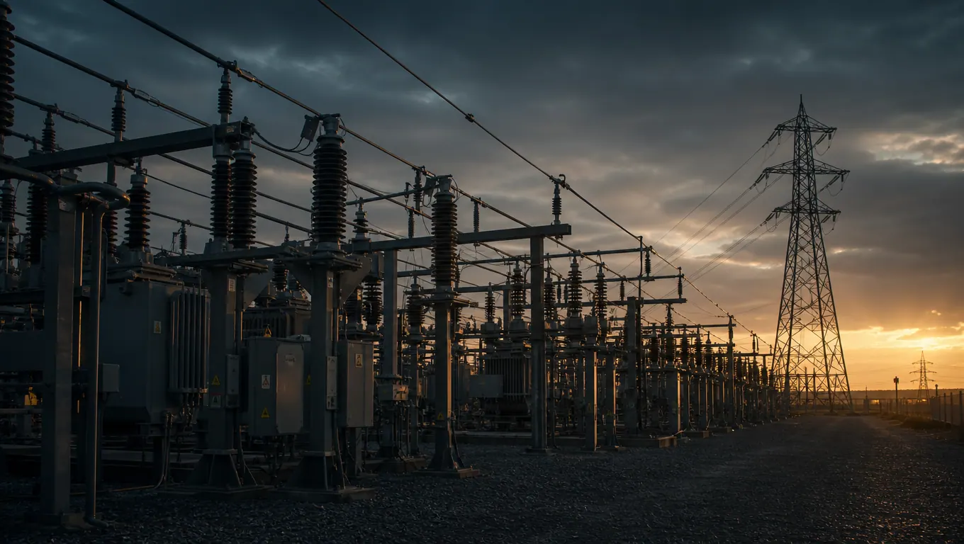 Electrical substation serving an industrial site